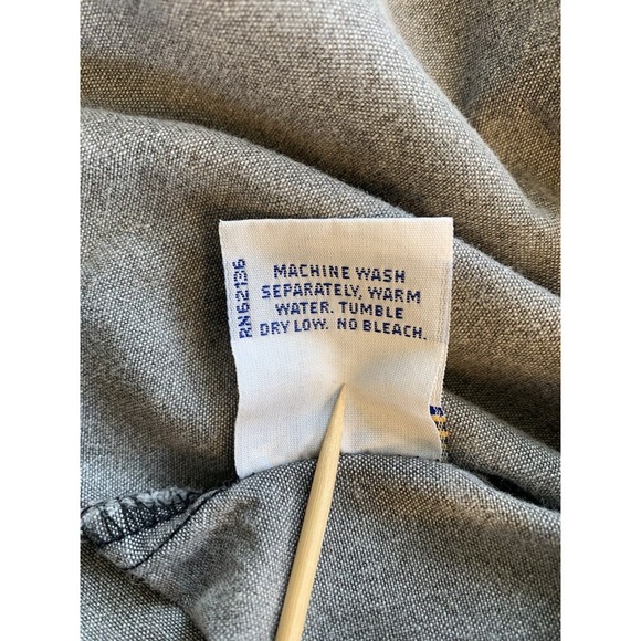 Vtg Guess‎ Jeans Shirt Men's Large Short Sleeve Buttons Gray USA Casual Office - Picture 8 of 14